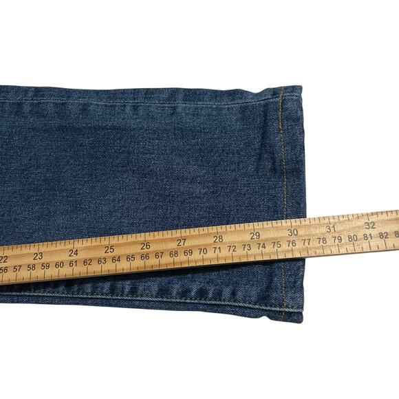 Lands End Mens Jeans Size 30 Square Rigger Slim Fit Straight Leg Dark Blue Denim - Picture 13 of 13